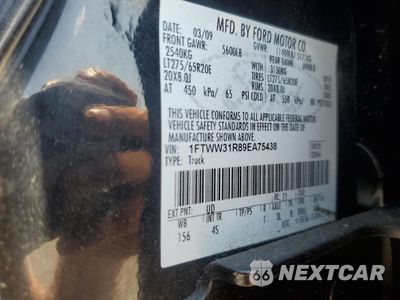 Zdjęcie 12 z 14 samochodu: 2009 FORD F350 SUPER DUTY VIN:1FTWW31R89EA75438 - miniatura
