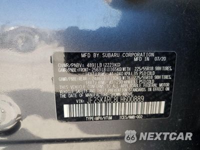 Zdjęcie 14 z 16 samochodu: 2020 SUBARU FORESTER SPORT VIN:JF2SKARC8LH600889 - miniatura