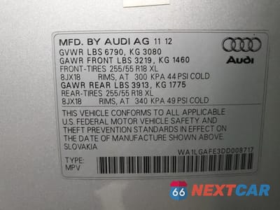 Zdjęcie 13 z 13 samochodu: 2013 AUDI Q7 PREMIUM PLUS VIN:WA1LGAFE3DD008717 - miniatura