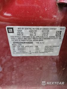 Zdjęcie 13 z 16 samochodu: 2017 CHEVROLET EQUINOX LT VIN:2GNALCEK3H1606200 - miniatura