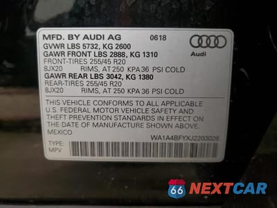 Zdjęcie 14 z 14 samochodu: 2018 AUDI SQ5 PREMIUM PLUS VIN:WA1A4BFYXJ2203026 - miniatura