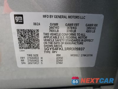 Zdjęcie 14 z 14 samochodu: 2024 CADILLAC ESCALADE SPORT VIN:1GYS4FKL1RR305937 - miniatura