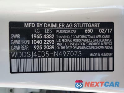 Zdjęcie 12 z 12 samochodu: 2017 MERCEDES-BENZ CLA 250 VIN:WDDSJ4EB5HN497073 - miniatura