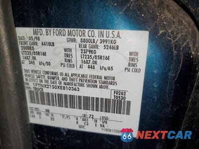 Zdjęcie 12 z 12 samochodu: 1999 FORD F-250 SUPER DUTY VIN:1FTNX21S0XEB10363 - miniatura