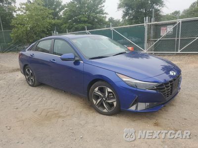 Czwarte zdjęcie samochodu z boku: 2022 HYUNDAI ELANTRA LIMITED VIN:5NPLP4AG4NH059574 - miniatura
