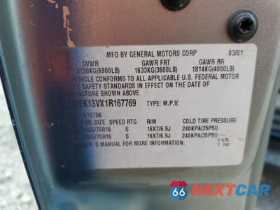 Zdjęcie 12 z 14 samochodu: 2001 GMC YUKON VIN:1GKEK13VX1R167769 - miniatura