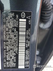 Zdjęcie 12 z 12 samochodu: 2010 LEXUS HS 250H VIN:JTHBB1BA4A2030539 - miniatura