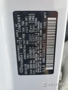 Zdjęcie 14 z 14 samochodu: 2020 HYUNDAI TUCSON SE VIN:KM8J2CA40LU211046 - miniatura