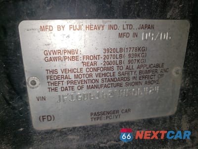Zdjęcie 12 z 14 samochodu: 2007 SUBARU IMPREZA 2.5I VIN:JF1GD61627H506424 - miniatura