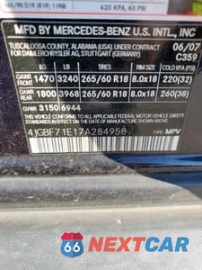 Zdjęcie 13 z 15 samochodu: 2007 MERCEDES-BENZ GL 450 4MATIC VIN:4JGBF71E17A284958 - miniatura