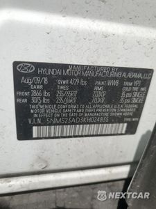 Zdjęcie 12 z 13 samochodu: 2019 HYUNDAI SANTA FE SE VIN:5NMS23AD3KH024835 - miniatura