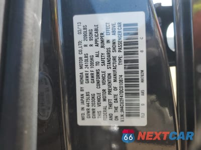 Zdjęcie 12 z 12 samochodu: 2013 ACURA TSX VIN:JH4CU2F47DC010874 - miniatura