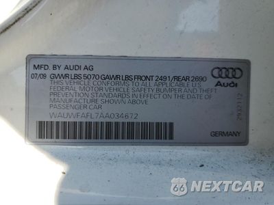 Zdjęcie 12 z 12 samochodu: 2010 AUDI A4 PREMIUM PLUS VIN:WAUWFAFL7AA034672 - miniatura