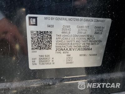 Zdjęcie 12 z 13 samochodu: 2018 CHEVROLET EQUINOX LT VIN:2GNAXJEV7J6326064 - miniatura