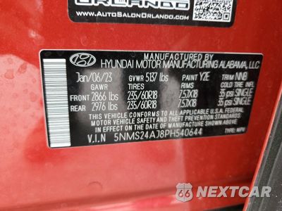 Zdjęcie 13 z 16 samochodu: 2023 HYUNDAI SANTA FE SEL VIN:5NMS24AJ8PH540644 - miniatura