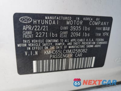 Zdjęcie 13 z 15 samochodu: 2021 HYUNDAI IONIQ BLUE VIN:KMHC65LCXMU258082 - miniatura