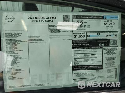 Zdjęcie 12 z 13 samochodu: 2025 NISSAN ALTIMA SV VIN:1N4BL4DV4SN400183 - miniatura