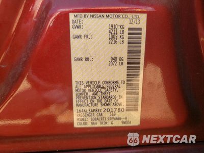 Zdjęcie 13 z 13 samochodu: 2014 NISSAN ALTIMA 2.5 VIN:1N4AL3AP8EC201780 - miniatura