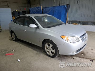 Czwarte zdjęcie samochodu z boku: 2010 HYUNDAI ELANTRA BLUE VIN:KMHDU4AD7AU846291 - miniatura
