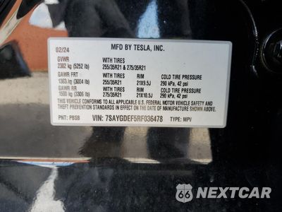 Zdjęcie 13 z 15 samochodu: 2024 TESLA MODEL Y VIN:7SAYGDEF5RF036478 - miniatura
