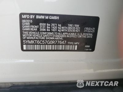 Zdjęcie 13 z 15 samochodu: 2016 BMW X5 M VIN:5YMKT6C57G0R77647 - miniatura