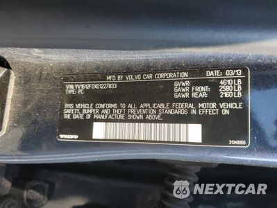 Zdjęcie 12 z 14 samochodu: 2013 VOLVO S60 T5 VIN:YV1612FSXD1227833 - miniatura