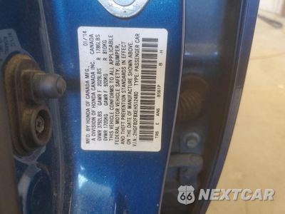Zdjęcie 13 z 13 samochodu: 2014 HONDA CIVIC EX VIN:2HGFB2F8XEH512480 - miniatura