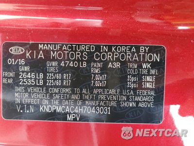 Zdjęcie 12 z 15 samochodu: 2017 KIA SPORTAGE LX VIN:KNDPMCAC4H7043031 - miniatura