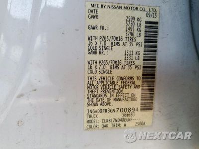 Zdjęcie 12 z 12 samochodu: 2016 NISSAN FRONTIER SV VIN:1N6AD0FR3GN700894 - miniatura