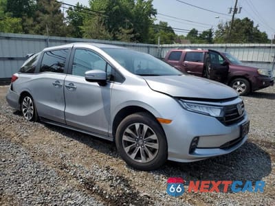 Czwarte zdjęcie samochodu z boku: 2021 HONDA ODYSSEY EXL VIN:5FNRL6H75MB021856 - miniatura
