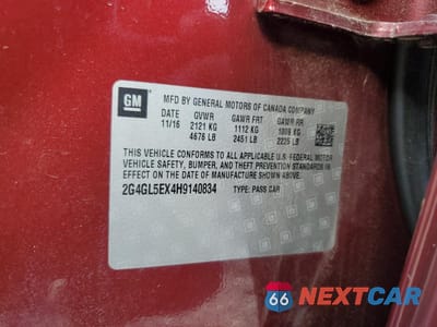 Zdjęcie 13 z 16 samochodu: 2017 BUICK REGAL SPORT TOURING VIN:2G4GL5EX4H9140834 - miniatura