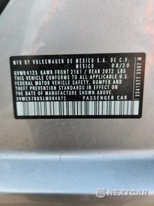 Zdjęcie 12 z 12 samochodu: 2020 VOLKSWAGEN JETTA S VIN:3VWC57BU5LM084872 - miniatura