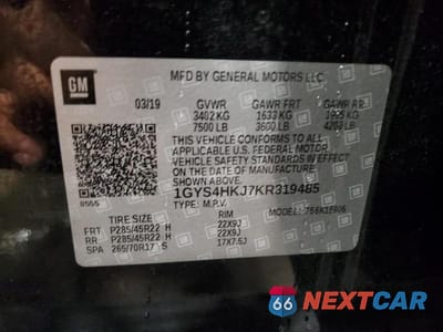 Zdjęcie 13 z 13 samochodu: 2019 CADILLAC ESCALADE ESV LUXURY VIN:1GYS4HKJ7KR319485 - miniatura
