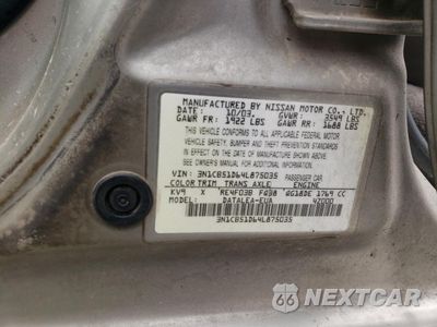 Zdjęcie 12 z 14 samochodu: 2004 NISSAN SENTRA 1.8 VIN:3N1CB51D64L875035 - miniatura