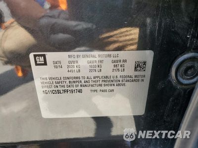 Zdjęcie 12 z 14 samochodu: 2015 CHEVROLET MALIBU 1LT VIN:1G11C5SL7FF191740 - miniatura