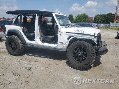 Czwarte zdjęcie samochodu z boku: 2022 JEEP WRANGLER UNLIMITED SPORT VIN:1C4HJXDG6NW154653 - miniatura