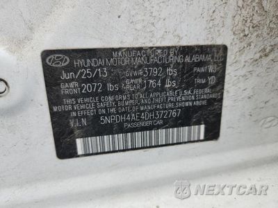 Zdjęcie 13 z 13 samochodu: 2013 HYUNDAI ELANTRA GLS VIN:5NPDH4AE4DH372767 - miniatura