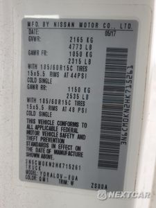 Zdjęcie 13 z 16 samochodu: 2017 NISSAN NV200 2.5S VIN:3N6CM0KN2HK715261 - miniatura