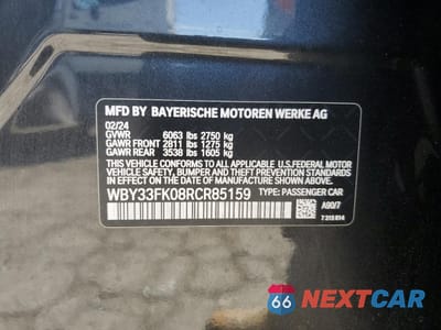 Zdjęcie 12 z 14 samochodu: 2024 BMW I5 EDRIVE 40 VIN:WBY33FK08RCR85159 - miniatura
