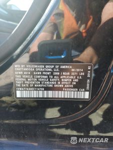 Zdjęcie 12 z 14 samochodu: 2014 VOLKSWAGEN PASSAT S VIN:1VWAT7A30EC114709 - miniatura