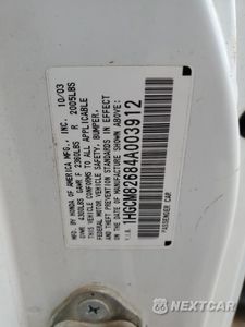 Zdjęcie 13 z 15 samochodu: 2004 HONDA ACCORD EX VIN:1HGCM82684A003912 - miniatura