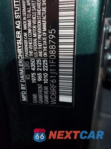 Zdjęcie 12 z 12 samochodu: 2001 MERCEDES-BENZ C 240 VIN:WDBRF61J11F088795 - miniatura