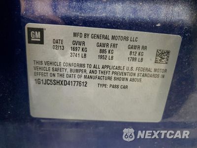 Zdjęcie 12 z 14 samochodu: 2013 CHEVROLET SONIC LT VIN:1G1JC5SHXD4177612 - miniatura