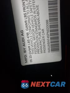 Zdjęcie 12 z 12 samochodu: 2023 AUDI A4 PREMIUM 40 VIN:WAUABAF45PN020088 - miniatura