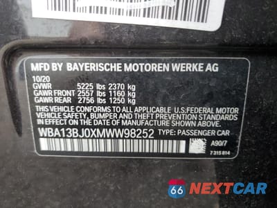 Zdjęcie 12 z 12 samochodu: 2021 BMW 530 XI VIN:WBA13BJ0XMWW98252 - miniatura