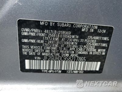 Zdjęcie 13 z 14 samochodu: 2025 SUBARU CROSSTREK PREMIUM VIN:JF2GUHDC9S8217865 - miniatura