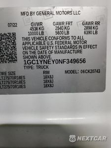 Zdjęcie 12 z 12 samochodu: 2022 CHEVROLET SILVERADO K2500 HEAVY DUTY LT VIN:1GC1YNEY0NF349656 - miniatura