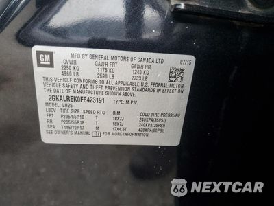 Zdjęcie 14 z 16 samochodu: 2015 GMC TERRAIN SLE VIN:2GKALREK0F6423191 - miniatura