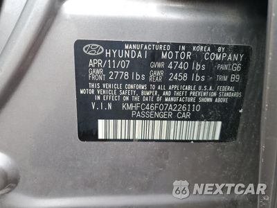 Zdjęcie 12 z 13 samochodu: 2007 HYUNDAI AZERA SE VIN:KMHFC46F07A226110 - miniatura