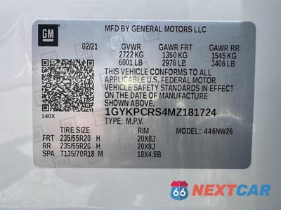 Zdjęcie 15 z 15 samochodu: 2021 CADILLAC XT6 PREMIUM LUXURY VIN:1GYKPCRS4MZ181724 - miniatura